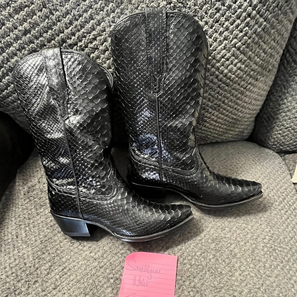Tecovas Savannah Midnight Python Size 8.5 - Picture 3 of 6